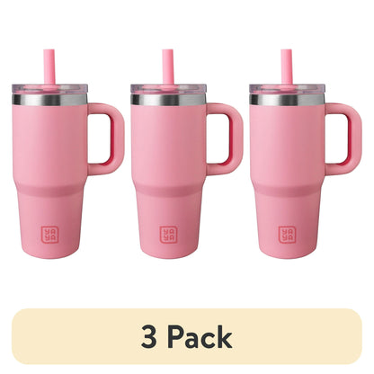 YAYA My First Travel Tumbler for Toddlers 3+ with Reusable Straw and Spill-Safe Lid, 12oz