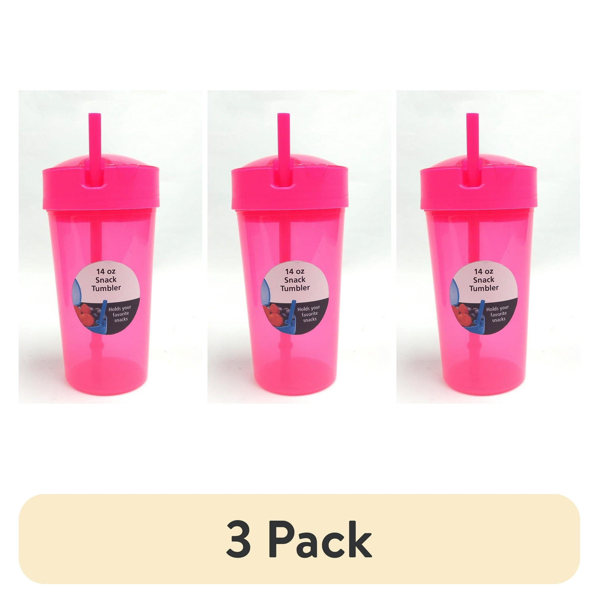 3 pack of Kids’ tumbler made for daily use, offering a convenient straw and protective lid for mess-free drinking