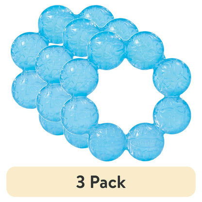 3-pack circular water-filled teethers, blue