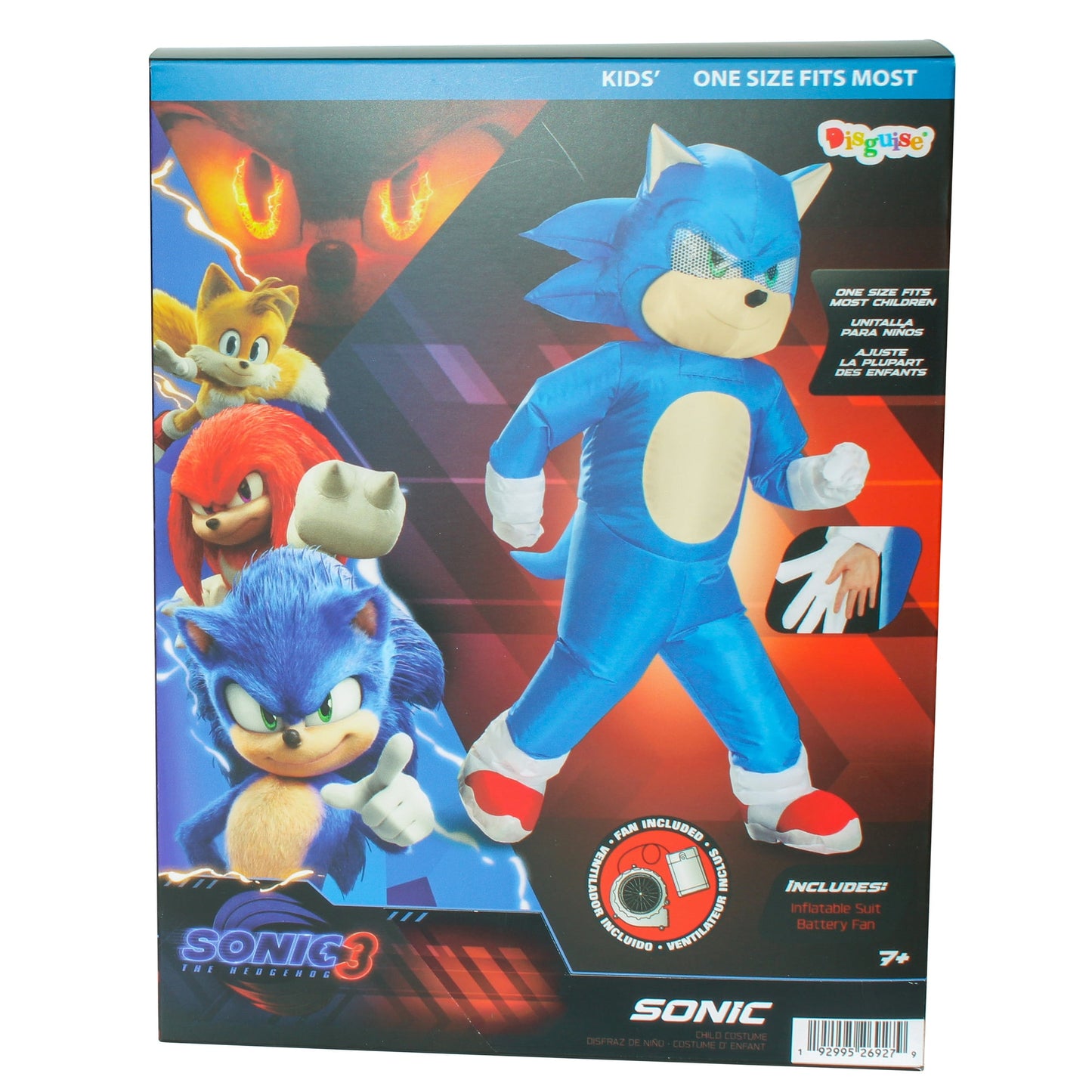 Sonic Movie 3 Sonic Costume for Children, Boys One Size Child