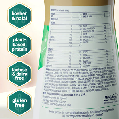 Enfamil ProSobee Plant-Based Liquid Baby Formula, Dairy Free, Lactose Free