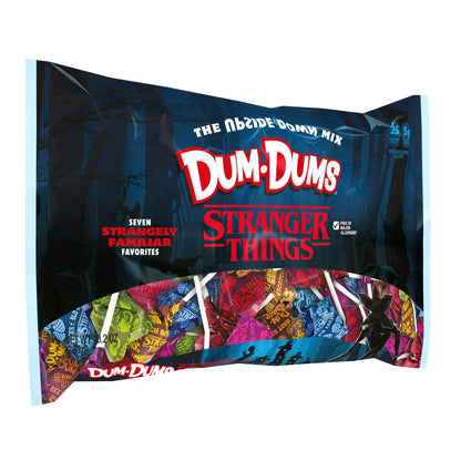 Dum Dums Stranger Things Mix Halloween Assorted Lollipops & Suckers, Hard Party Candy 10.2 oz. Lay Down Bag