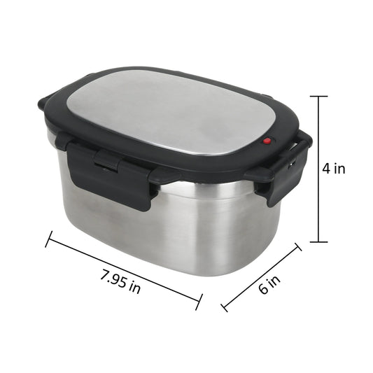 Reusable lunch box displayed on a white background.