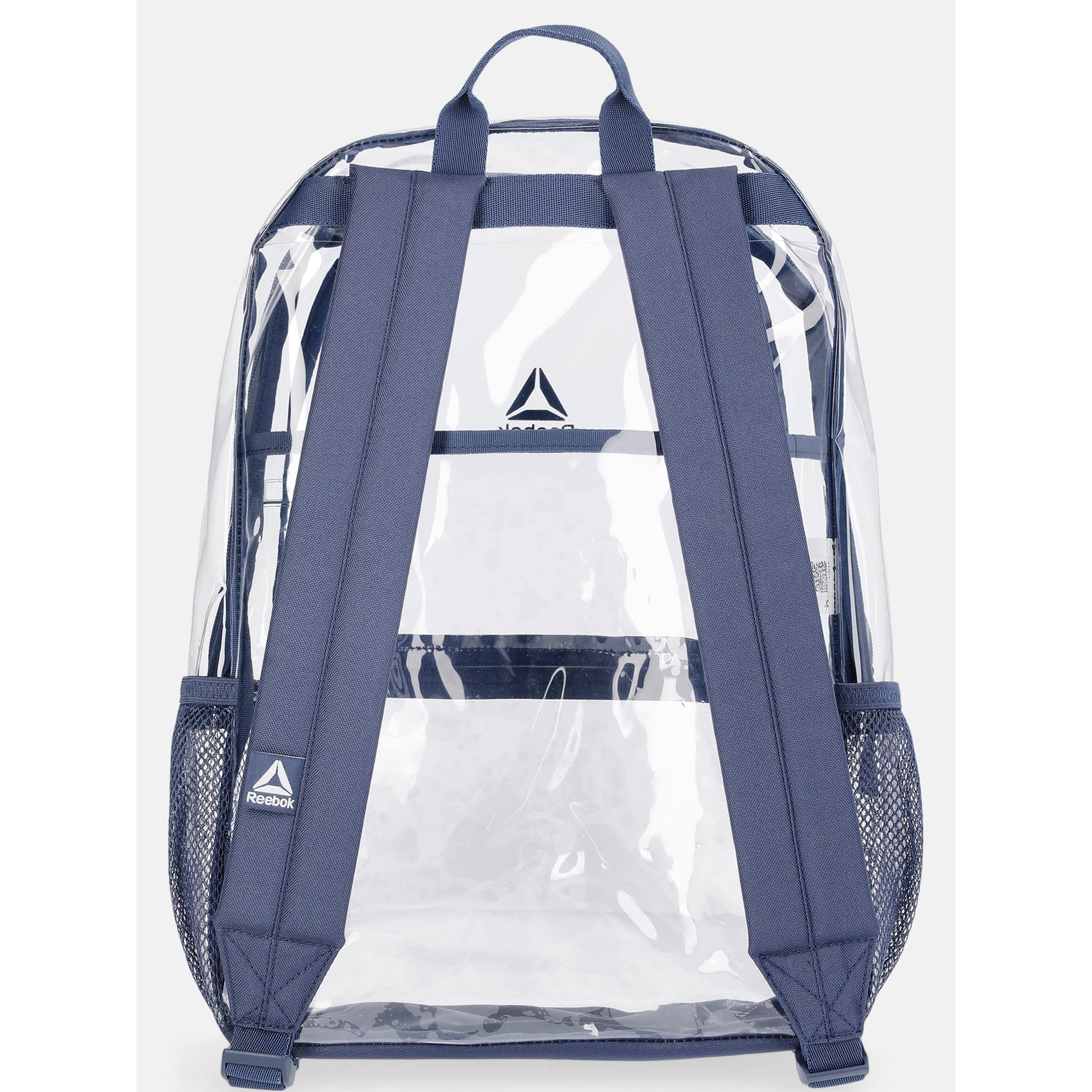 Lightweight clear backpack featuring comfortable adjustable shoulder straps for all-day wear.