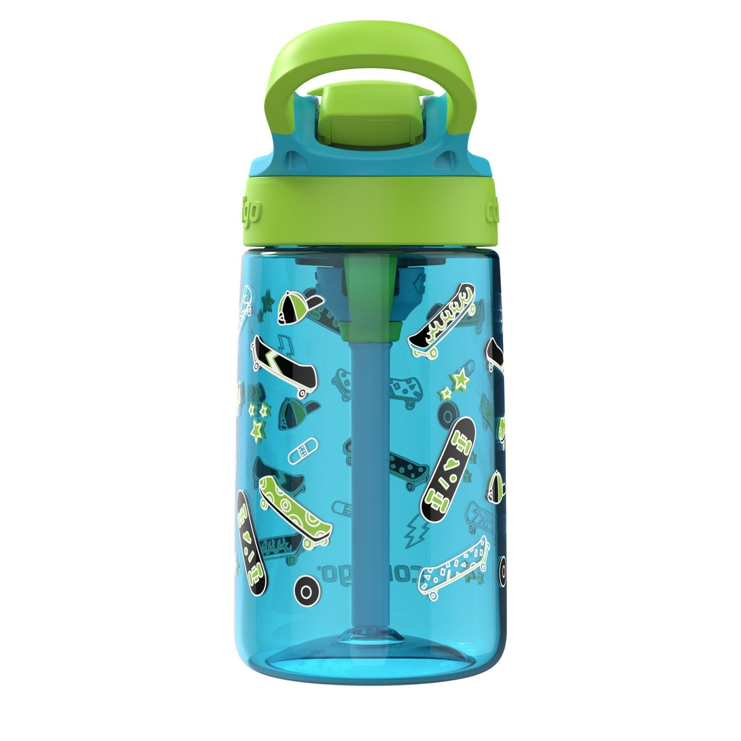 Contigo Kids Water Bottle with Redesigned AUTOSPOUT Straw, Blue, 14 oz