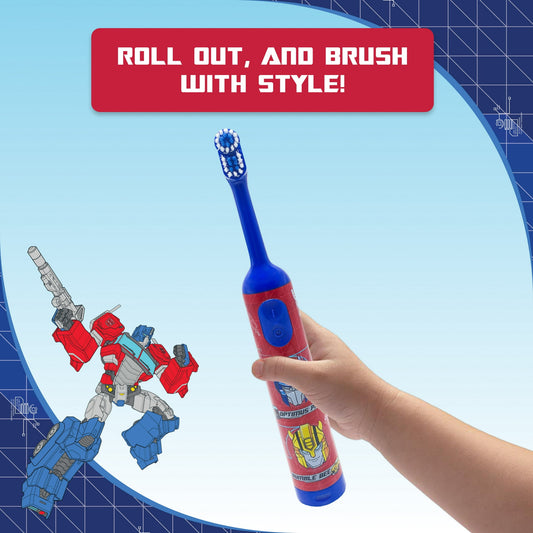 Equate Transformers Oscillating Electric Toothbrush, Battery Powered, Soft Bristles (1 Brush, 2 AAA Batteries)