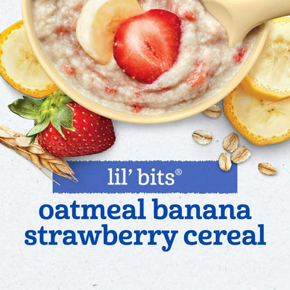 Gerber Stage 3 Baby Food, Oatmeal Banana Strawberry Cereal, Baby Oatmeal Cereal 8 oz