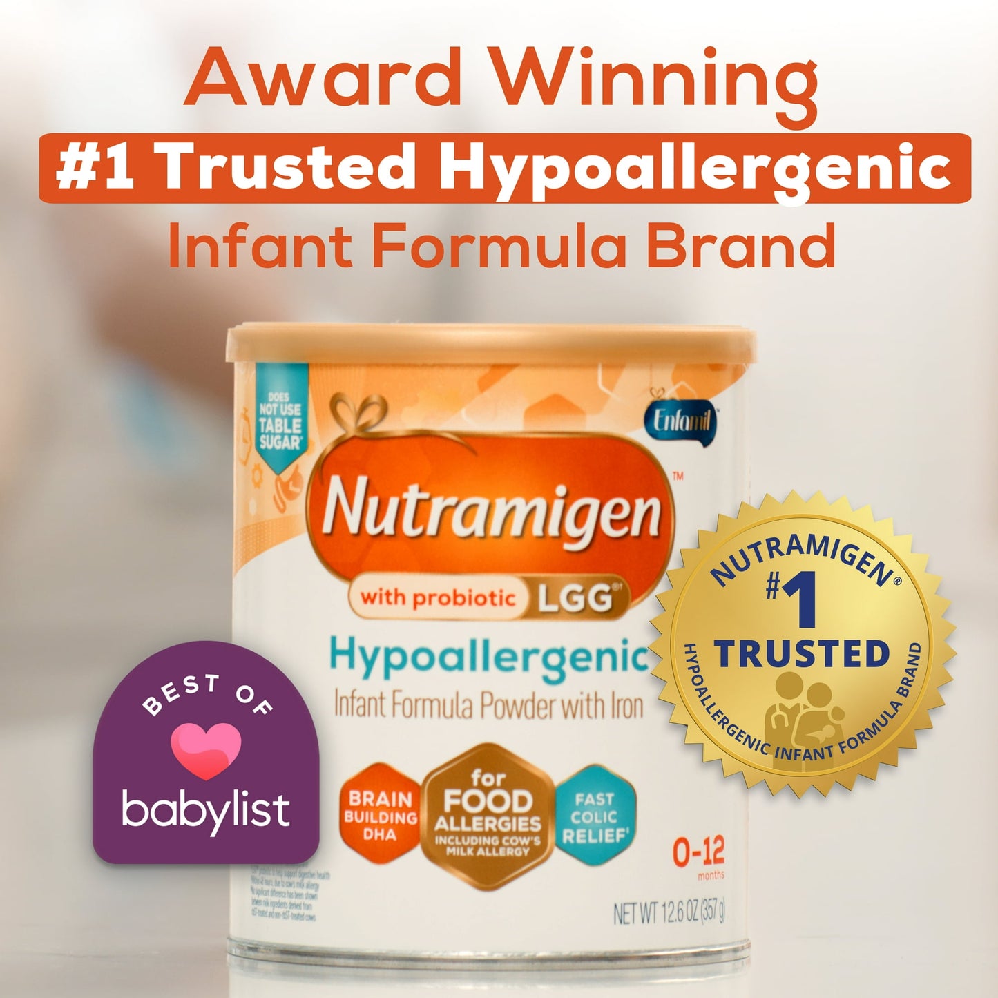 Nutramigen with Probiotic LGG Hypoallergenic Powder Baby Formula