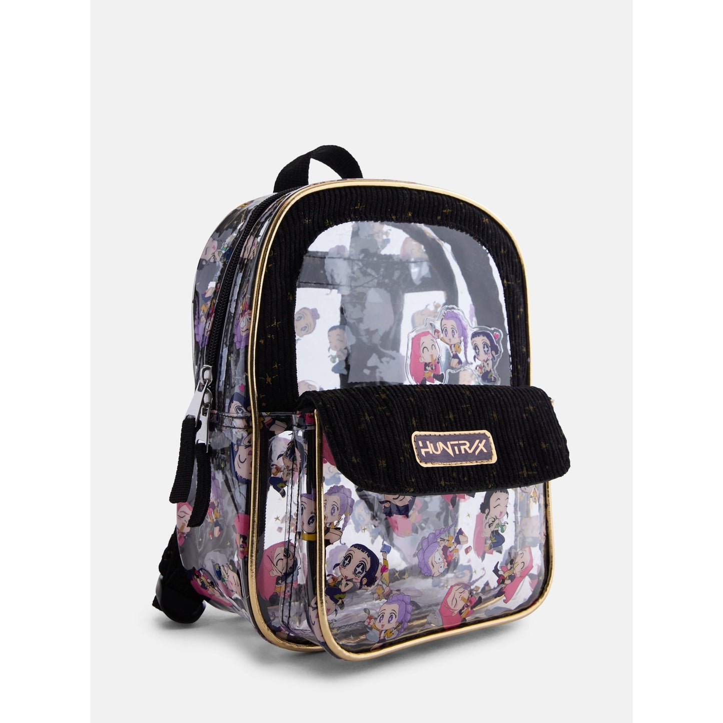Cute clear backpack with adjustable straps and secure zippered compartments for daily use and special events.
