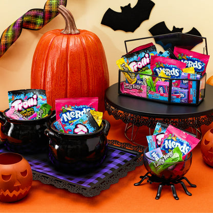 Core Winners Halloween Trick-or-Treat Variety Bag, Nerds Gummy Clusters, Sweetarts, Trolli, Laffy Taffy, and Nerds Original, 180 Pieces, 59.76 Ounces