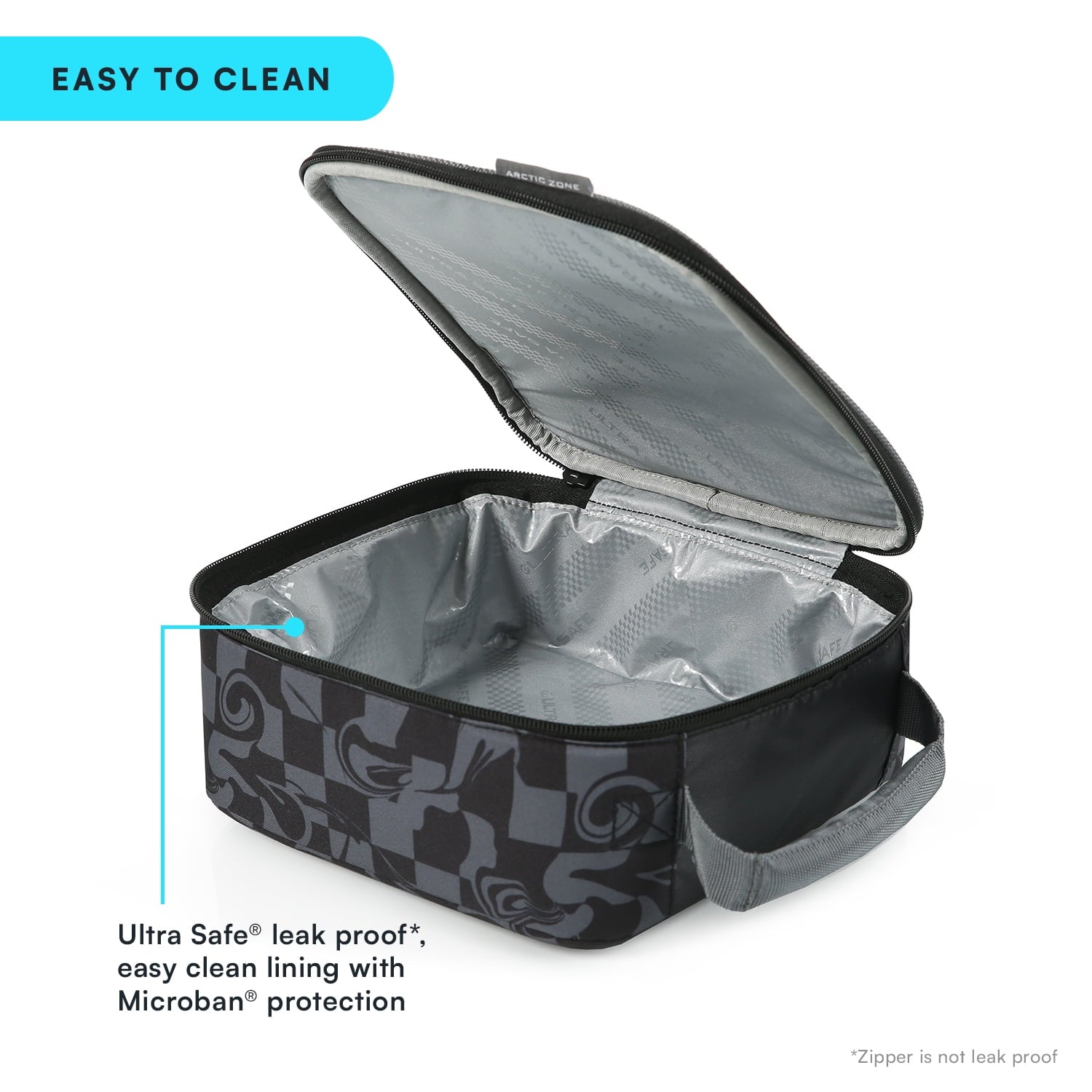 Insulated lunch bag displayed on a white background.