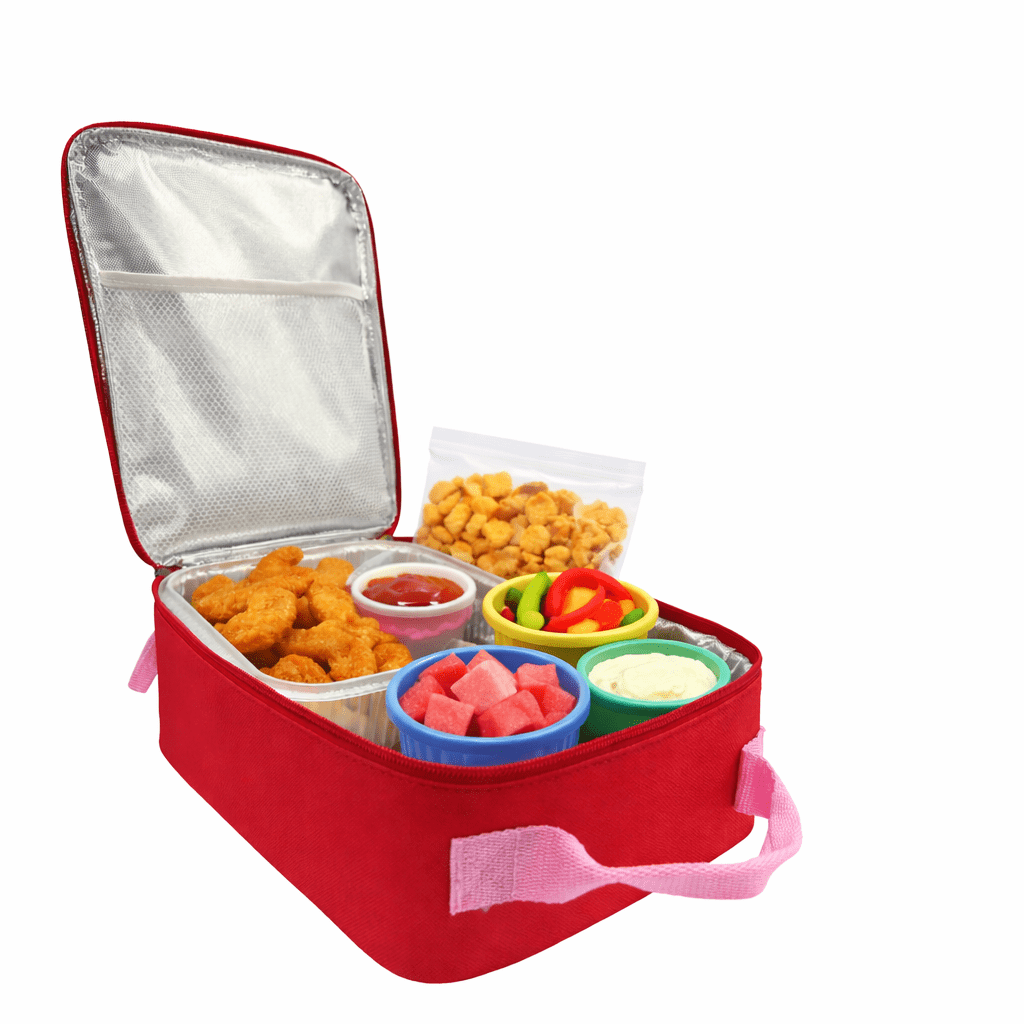 Insulated lunch bag displayed on a white background.