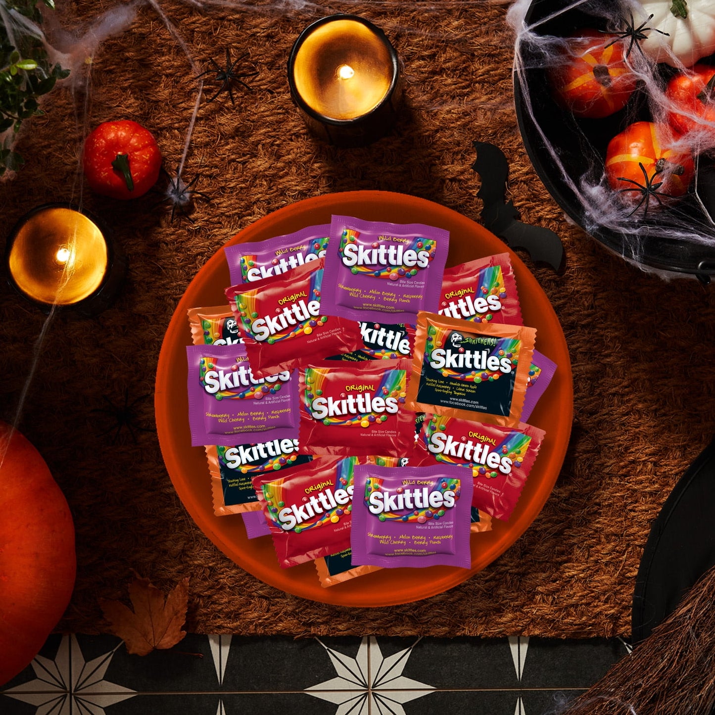 Skittles Fun Size Chewy Halloween Candy Variety Pack - 50 Ct Bulk Bag