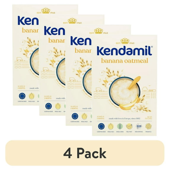 (4 pack) Kendamil Banana Creamy Oatmeal Cereal - 8oz