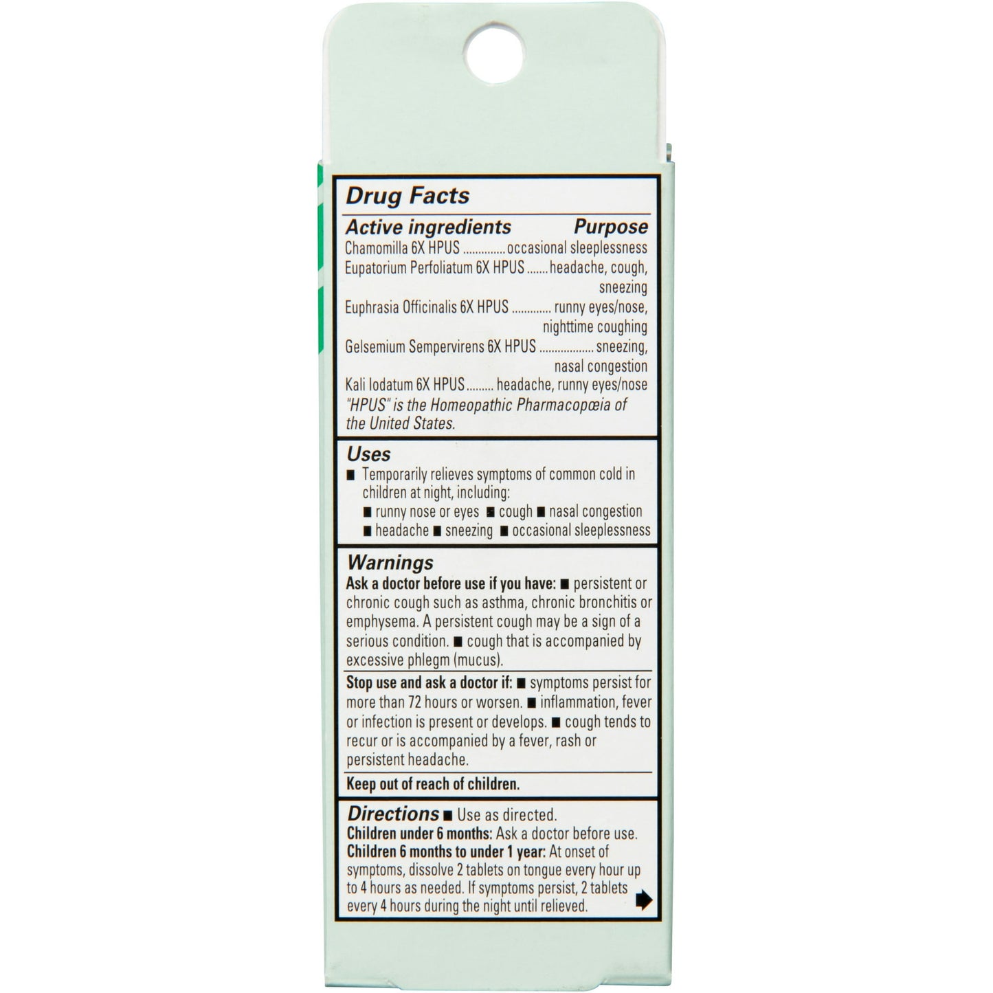 Image displaying text about ingredients of a gentle relief product