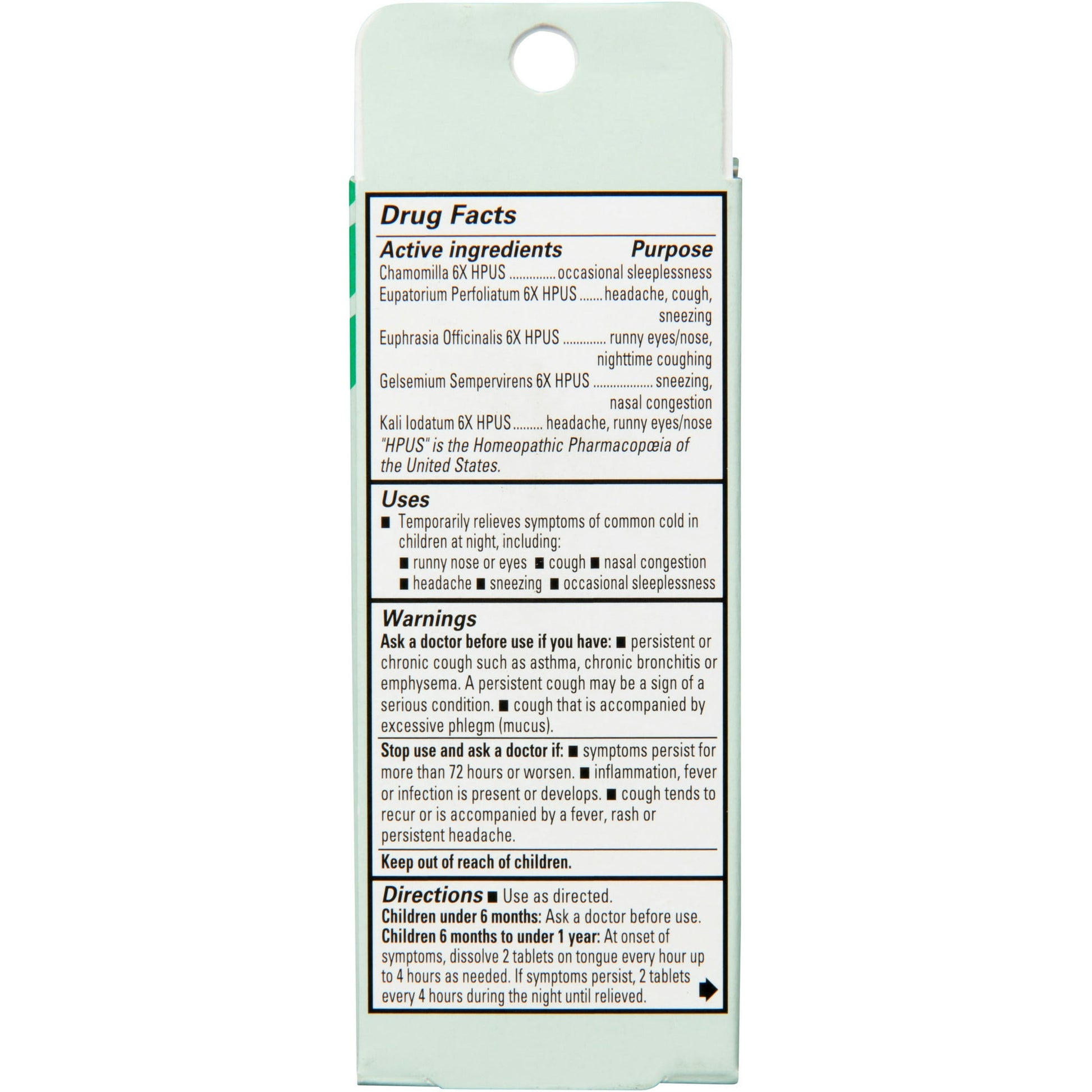 Image displaying text about ingredients of a gentle relief product