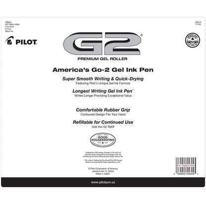 Pilot G2 Retractable Gel Pens, Fine 0.7mm, 16 Pack, Blue