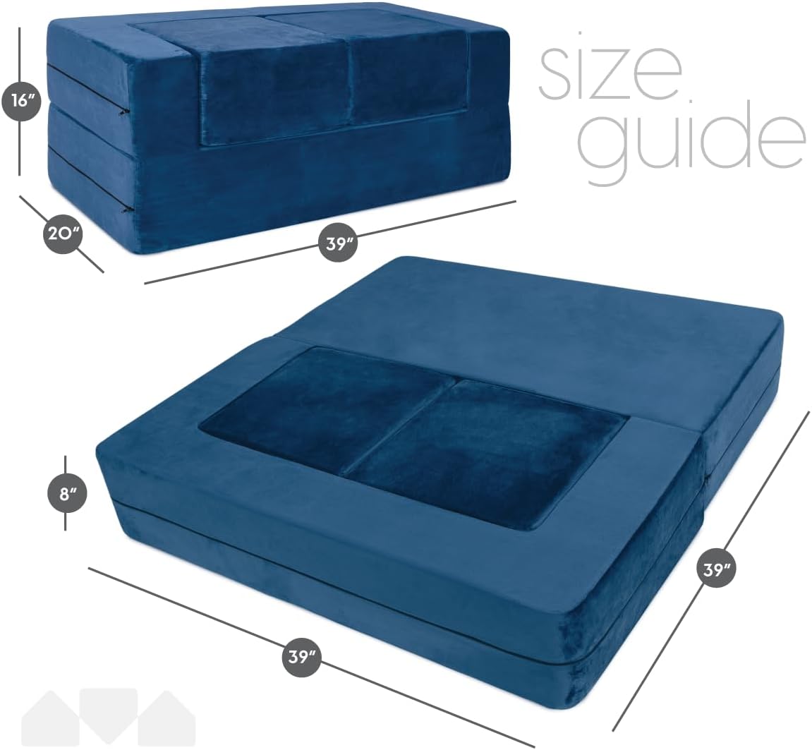 Image displaying a soft modular play furniture and it's dimension