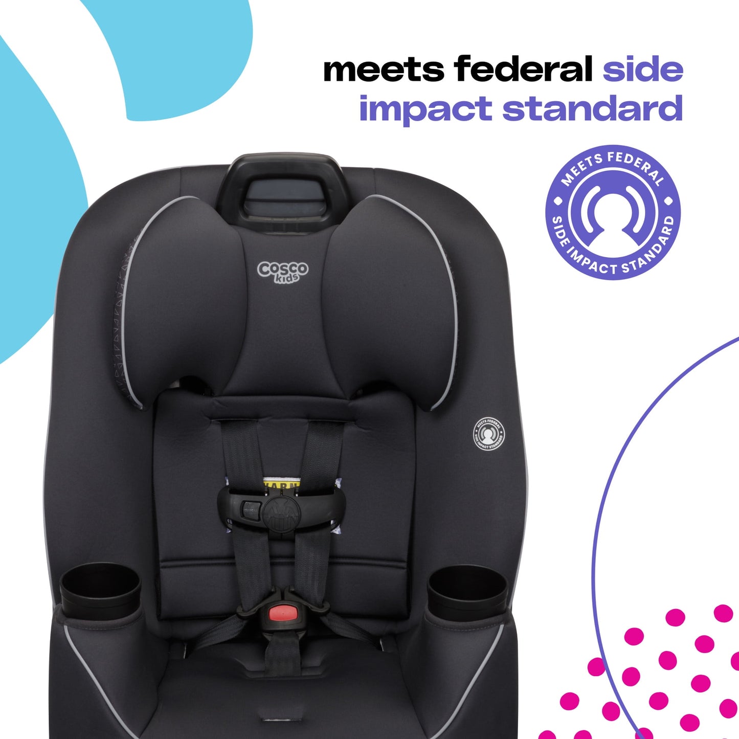 Cosco Kids Easy Elite Slim All-in-One Convertible Car Seat, Infant & Toddler, Unisex