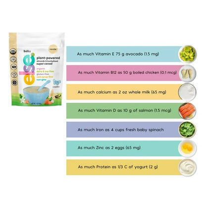 Else Nutrition Baby Cereal - Almond & Buckwheat, Plant-Based Baby Food, Clean Label Certified (Original, 1 Pack)