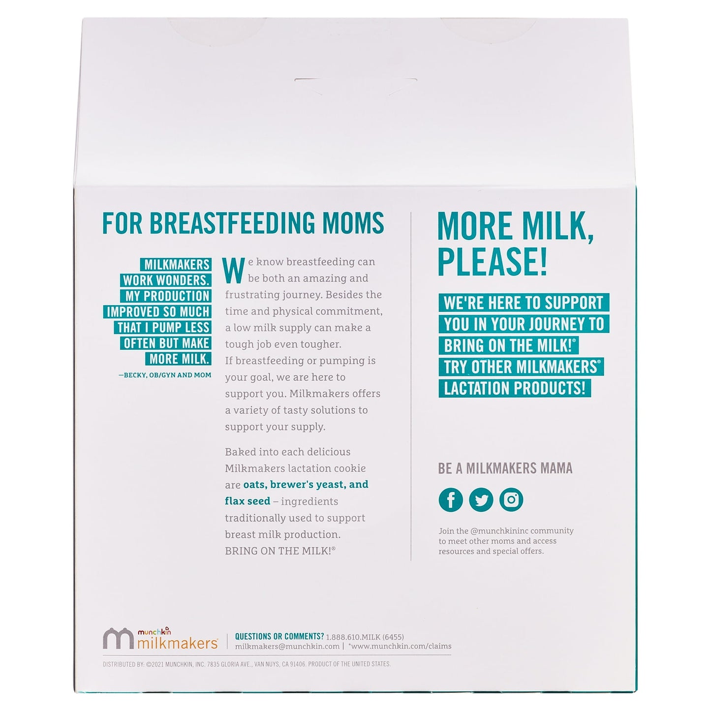 Image displaying Text about the details of Lactation support cookies bag