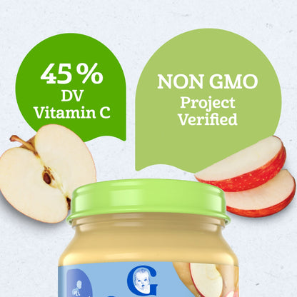 Gerber Stage 1 Baby Food, Organic Apple Jar, Fruit Puree, Non-GMO, Baby Puree