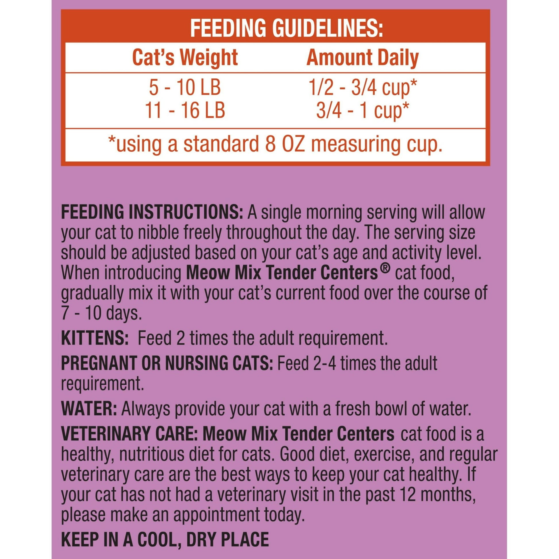 Image displaying text about the details of a dry cat food