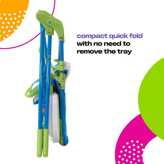 Cosco Kids Simple Fold Deluxe High Chair with 3-Position Tray, Monster Syd