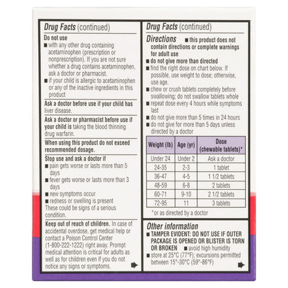 Image displaying text about ingredients and details of a gentle relief product