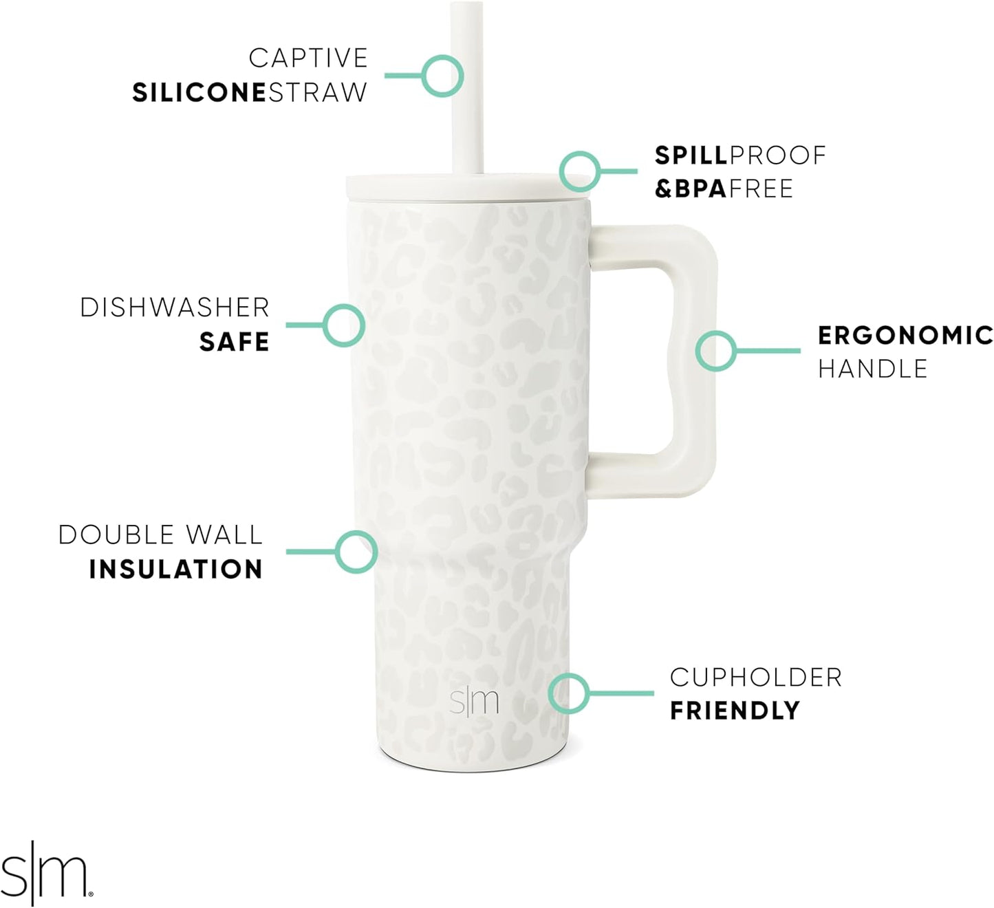 Image displaying a kid holding a tumbler and text about it's details