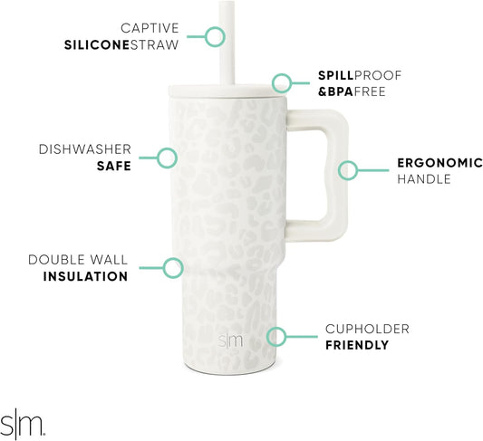 Image displaying a kid holding a tumbler and text about it's details