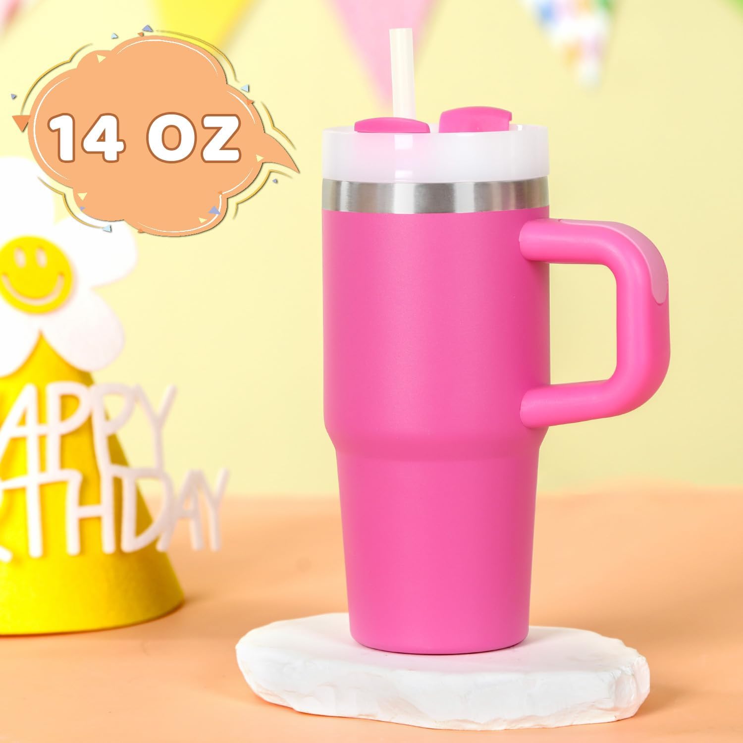 Image displaying a baby with a tumbler and it's details