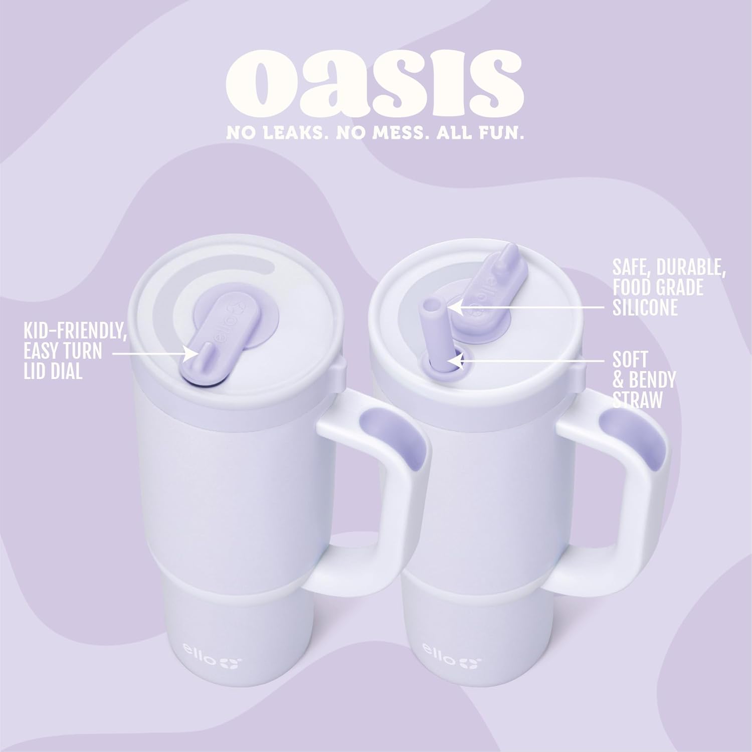 Image displaying a kid's tumbler and text about it's details