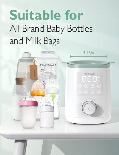 Image displaying a baby bottle warmer/sterilizer and text about it's details