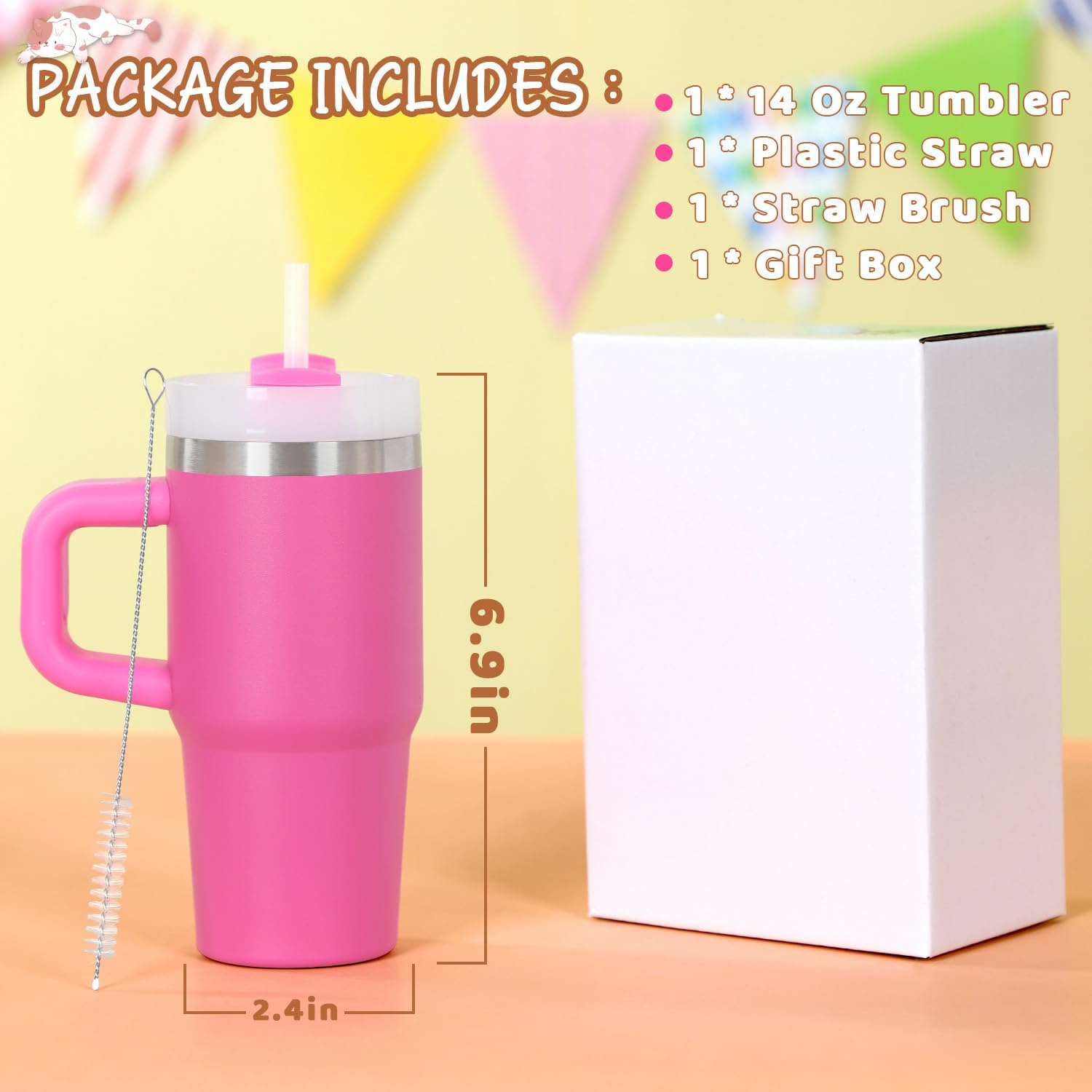 Image displaying a tumbler and it’s dimensions