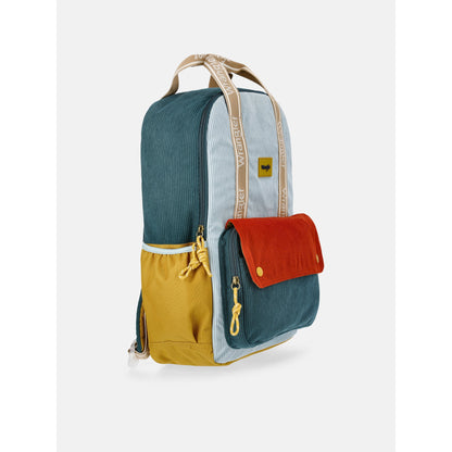 Everyday travel and school backpack with durable fabric construction and comfortable design