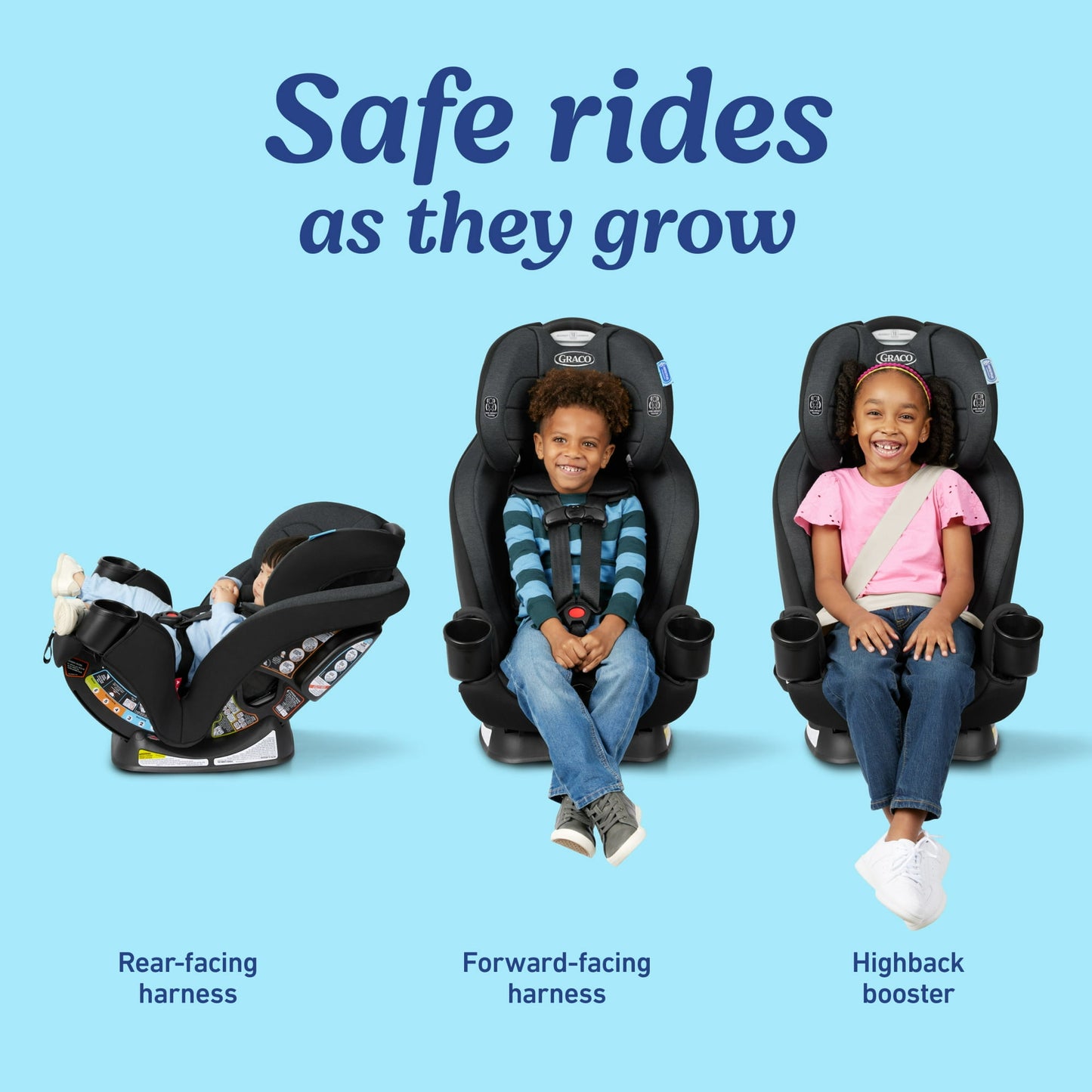 Graco TrioGrow SnugLock 3-in-1 Convertible Car Seat