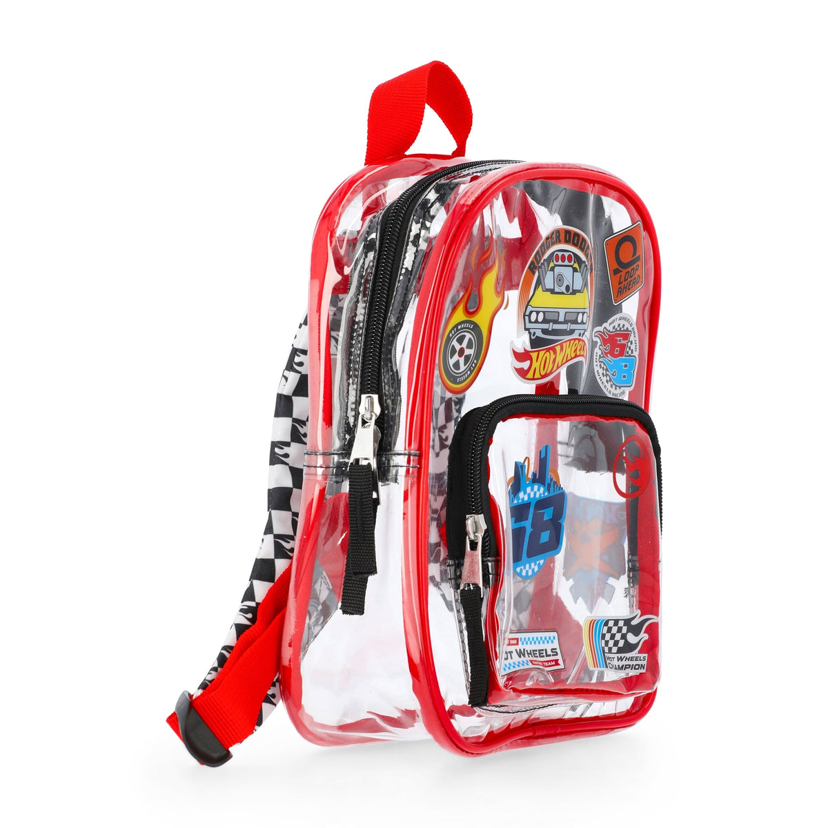 Transparent kids backpack with organized compartments for school supplies, toys, and daily essentials