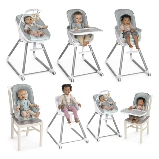Ingenuity Beanstalk Baby to Big Kid 6-in-1 High Chair, Booster Seat and More, Newborn to 5 Yrs - Ray