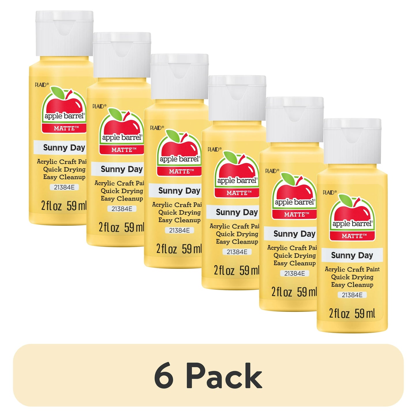 6 pack Acrylic craft paint with matte finish – great for arts, crafts, and DIY projects