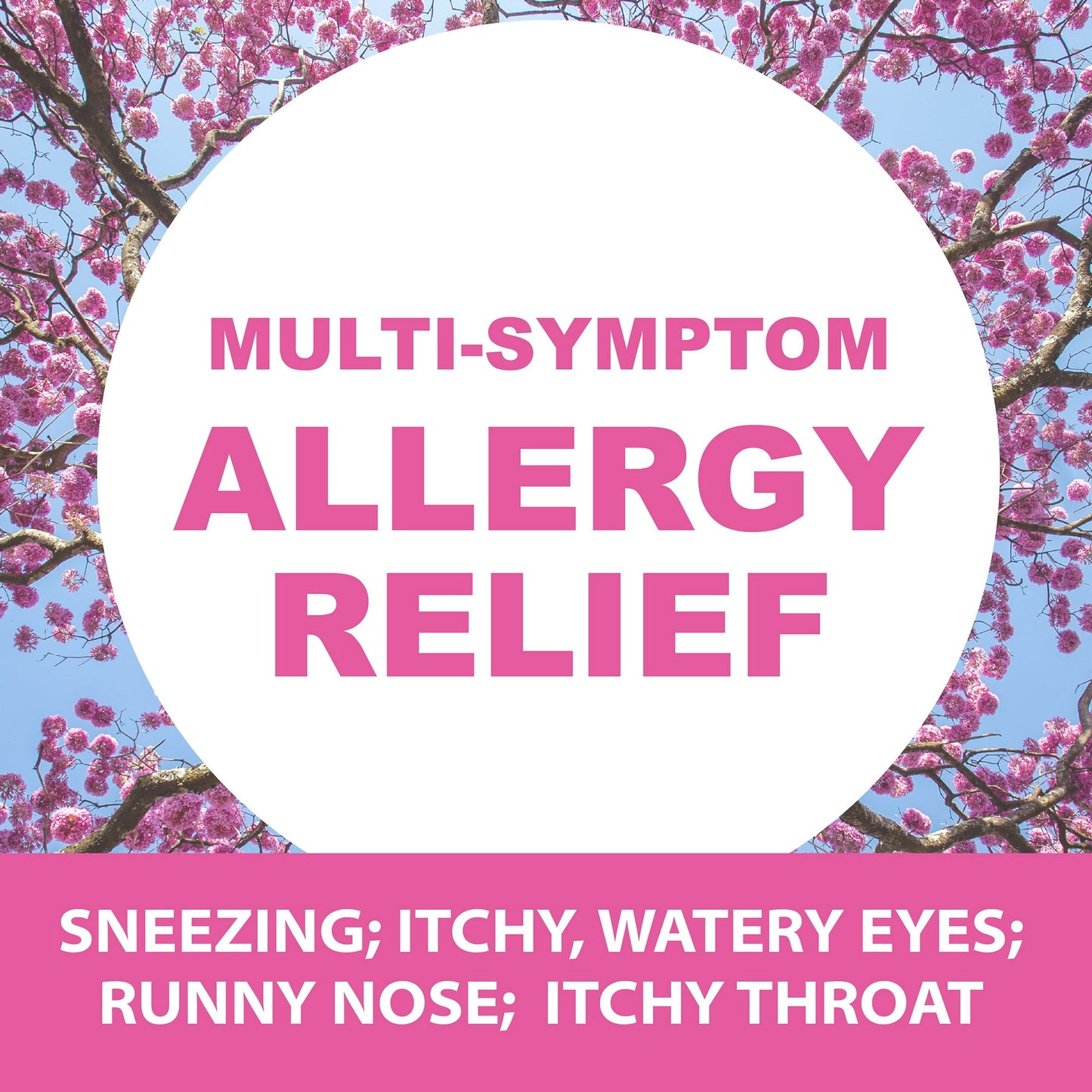 Image displays a text for a gentle relief product made to support comfort and wellness during flu, cold, cough or fever