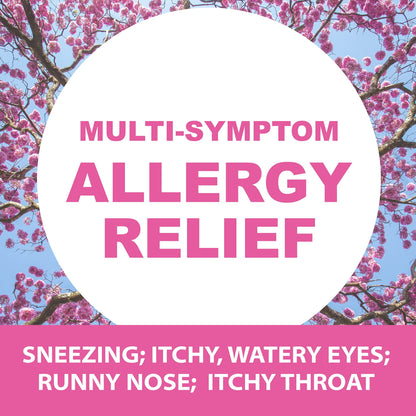 Image displays a text for a gentle relief product made to support comfort and wellness during flu, cold, cough or fever