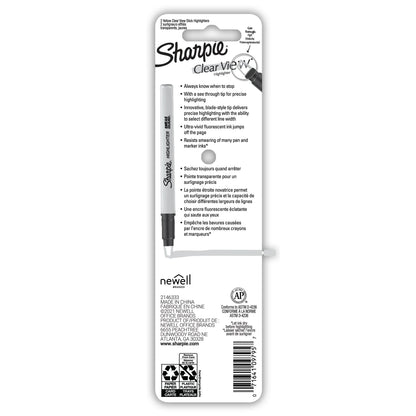 Sharpie Clear View Highlighter with See-Through Chisel Tip, Yellow, 2 Count