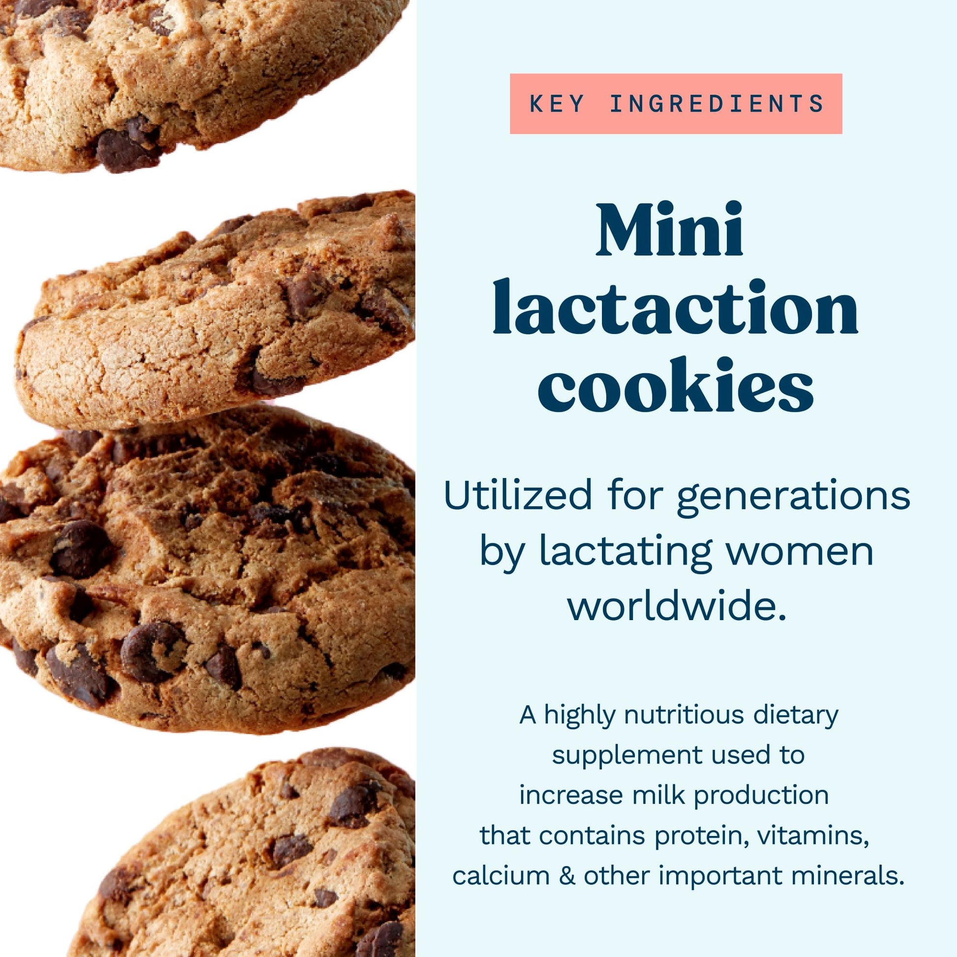 Image displaying Text about the details of Lactation support cookies bag