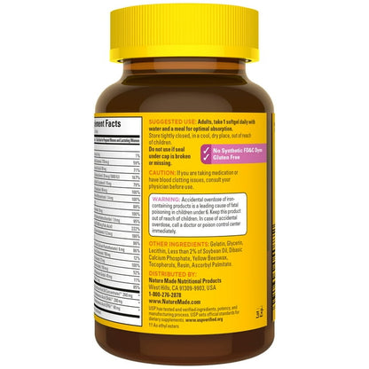 Nature Made Prenatal with Folic Acid + DHA Softgels, Prenatal Vitamin and Mineral Supplement, 70 Count