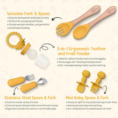 O'doe 17-Piece BPA-Free Silicone Baby Feeding Set