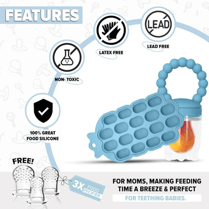 O’doe Silicone Baby Popsicle Feeder with Teether Nipples – Safe, BPA-Free