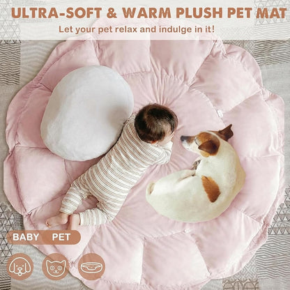 Image displaying a baby with a Baby activity play set and text about it's details