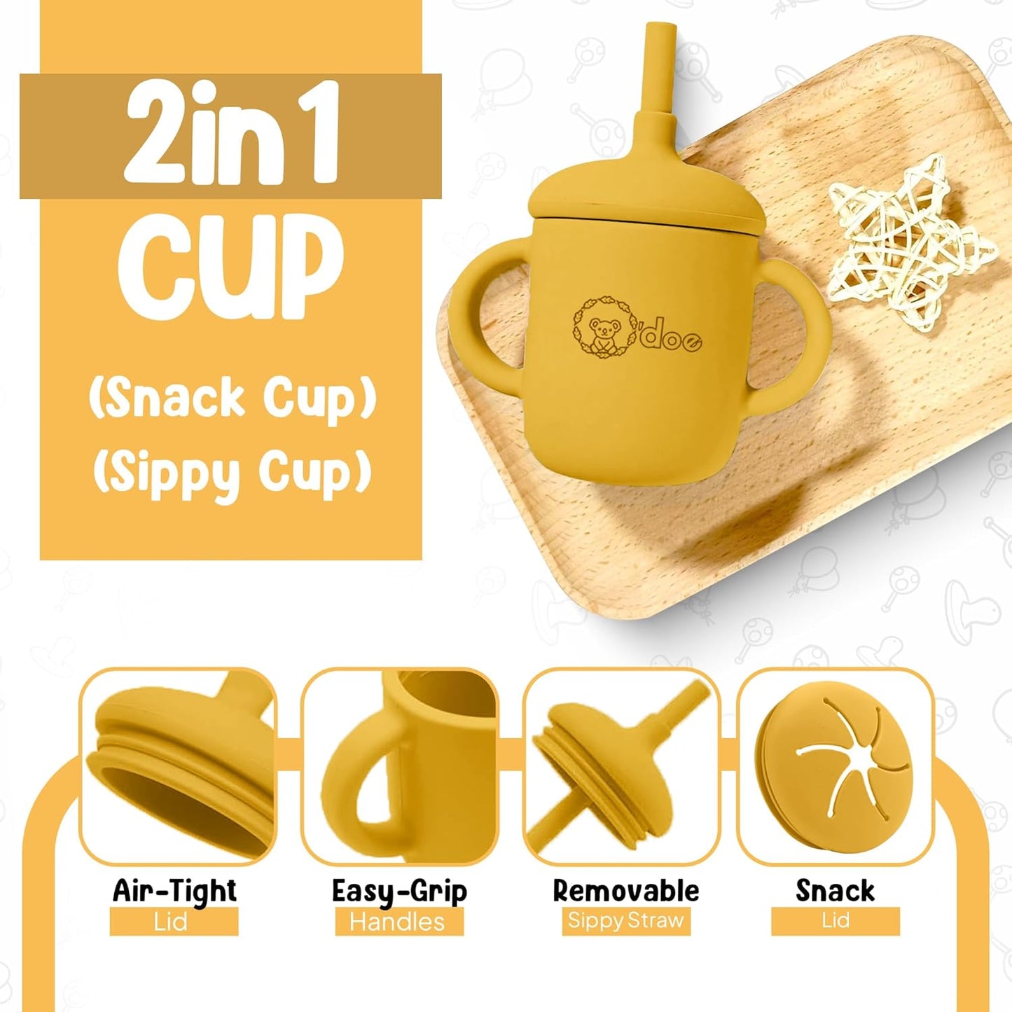 O'doe 17-Piece BPA-Free Silicone Baby Feeding Set