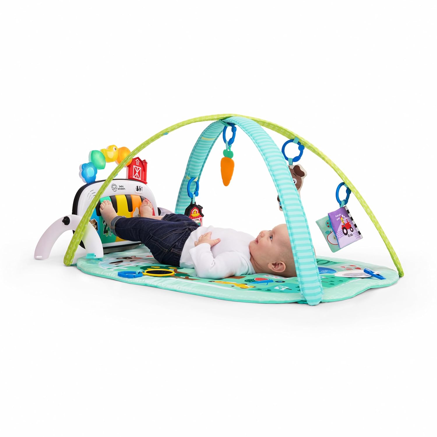 Image displaying a baby playinng with a Baby activity play set